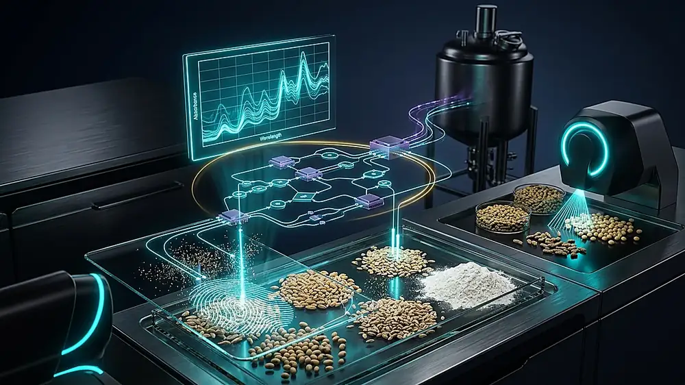 NIR calibration model showing AI-assisted drift detection for food and feed lab accuracy improvement