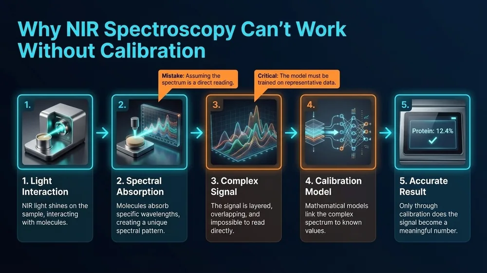Art9 S2 Why Nir Spectroscopy Cant Work Without Cal — Nir Calibration diagram 2 for SpectroScience NIR article